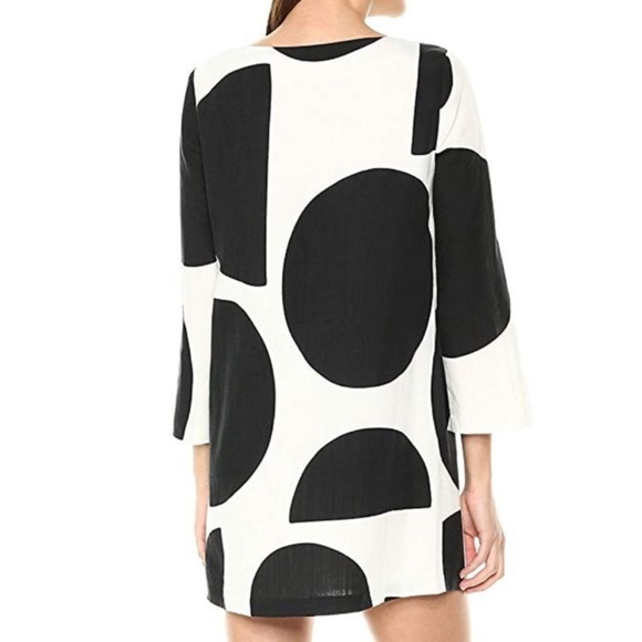 Mara Hoffman Billie Mini Dress Tondo Black and White Dot Linen Blend - Picture 9 of 16